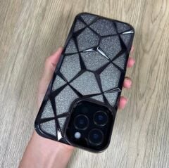 Geometrik Desenli Parlak Iphone 14 Pro Max Kılıf