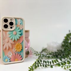 Bahar Çiçekleri Desenli Silikon iphone Kılıf - iphone 13 Pro Max